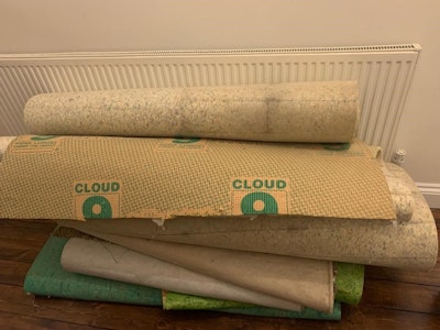removal of 2.5 rooms of carpet and underlay for 130 from B4 Birmingham