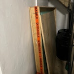 Large wooden box for removal and disposal