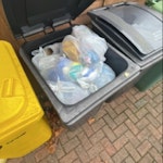 contents general waste bin for removal and disposal