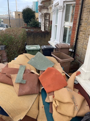 removal of Carpet & underlay from 3 bedrooms for 180 from RH2 Surrey