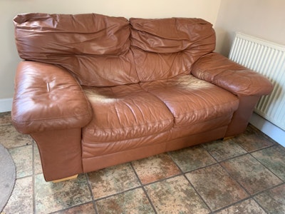 removal of 2 seat leather sofa for 50 from NG9 Boston