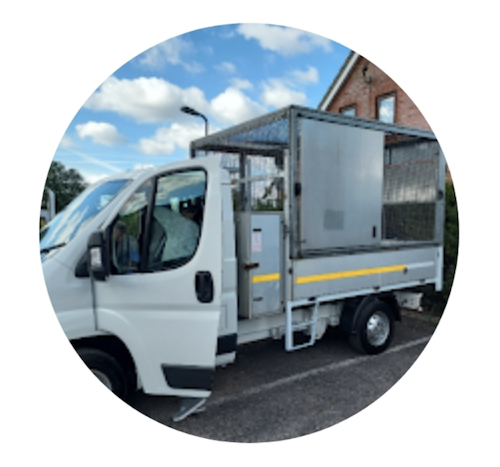 Halls waste removals team and vehicle