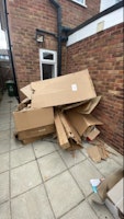 empty boxes patio furniture collected by Gleamco Ltd