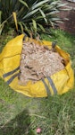 Hippo mega bag nearly full Ceiling replacement in 1 room, this is the old lath and plaster. It’s in the front garden ready to go. PO12 - removed for £150