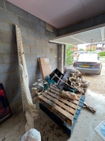 2x pallets, lights, card&blind collected by Direct Waste Services