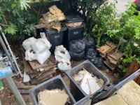 mixed waste from building work collected by Clearance Cart Waste & Recycling Management