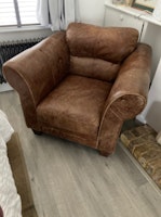 Leather arm chair single matre collected by Appleton Waste Clearance