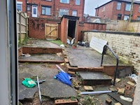 Two beds and rubbish from Yard collected by KJR Waste Ltd