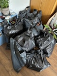 12 bags of carpet and underlay 12 black bags of cut up carpet and underlay. May fit in larger car. Will be put out front E17 - removed for £80