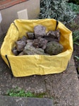 Half midi bag of large rubble Half full Hippo midi bag of large chunks of concrete rubble. In front garden. SE6 - removed for £90