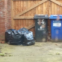6 black bags of garden waste collected by KJR Waste Ltd