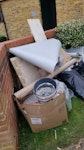 WC, OLD FLOORING, TILES, BATH BATH, FLOORING, WC, TILES, BAGS RUBBISH MK5 - removed for £180