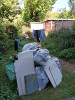 Old shed broken up collected by Waste Invaders Ltd