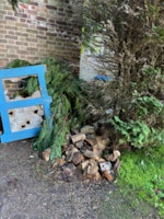 Stuff from garden bbq logs collected by Waste Invaders Ltd