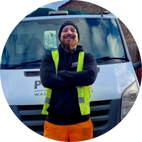 Proper Waste Management team and vehicle