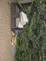 garden seat and rubbish collected by Clearance Cart Waste & Recycling Management