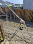 Rotary drier, wood, garden was - old metal rotary drier. I cannot collapse it anymore but may be taken apart
- Plywood and garden post
- some old planters DD11 - removed for £125