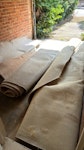 carpets and underlay Rolled up carpets and underlay approximately 110sqm SO15 - removed for £125