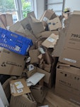 Mostly cardboard boxes Boxes from moving and deliveries W4 - removed for £110