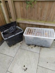 Plastic storage boxes 4 plastic storage boxes all lightweight...and a small amount of garden waste. NP16 - removed for £90