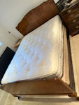 kingsize bed and mattress walnut bed and mattress SW8 - removed for £90