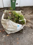 garden waste dumpy bag with garden waste, in back garden but can drag to front with notice. BH15 - removed for £65