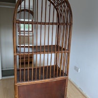 Rattan cabinet bed frame desk collected by Trashbash