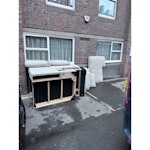 One large sofa One large sofa with cushions on street. Reasonable condition some stains on cushions W1 - removed for £150