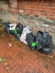 few bags rubble & cardboard few bags of construction rubble, some cardboard and small items (garbage bin). available directly at street NW3 - removed for £70