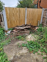 Bricks and fences posts collected by All Waste Ldn LTD.