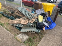 gardern rubbishwire fence wood collected by Essex waste services ltd