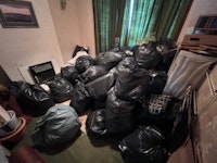 refuse bags with textiles etc collected by Brickfield services