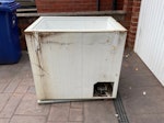 Chest Freezer (minus lid) 45+year old chest freezer (minus lid) in poor/unusable condition. Dimensions: H85cm x L90cm x W68cm. ST5 - removed for £60