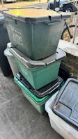 Plastic bins collected by Eco Clean&Fresh