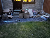 Cardboard boxes collected by Ram it in skip hire