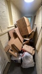 cardboard boxes boxes, few bags with plastic rubbish RH1 - removed for £75