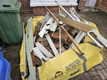 Large skip bag. 50% rubble hippo skip bag (large size, NOT bulk bag). 50% filled with rubble. waste wood on top SL5 - removed for £300