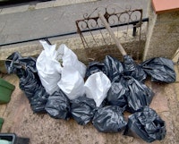 Bags of garden waste collected by Wasted