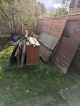 Garden waste. Dismantled shed, garden waste and garden furniture. SK9 - removed for £200