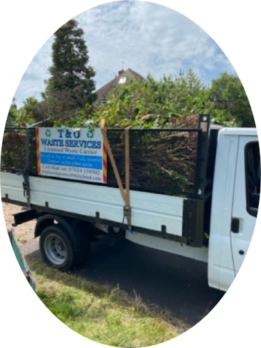 T & O waste services team and vehicle