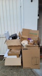 Trash and recyclabe cardboard Bag of trash and recyclable cardboard boxes SW6 - removed for £85