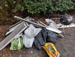 Skirting, BBQ, garden rubble Garden waste, skirting board, wooden shelves, garden rubble SW18 - removed for £65