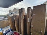 Large cardboard boxes Large cardboard boxes used for transporting furniture. Now they are all empty and waiting to be collected. W7 - removed for £120