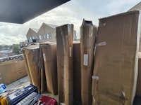 Large cardboard boxes collected by Rid Junk Ltd