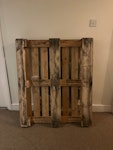 wooden pallet 1m x 1m wooden pallet.

lift access / we can also get it to the front door. SW7 - removed for £25