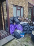 Garden waste,soil, tiles, wood general waste, tiles, soil N15 - removed for £250