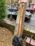 wood  broken mirror bag of was a broken mirror. some pieces of timber and one bag of builders wate E10 - removed for £40