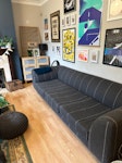 3 seater sofa. sofa

Sofa dimensions:
Width: 230cm
Depth: 86cm
Height: 65cm (with legs but they are removable for transportation) SW19 - removed for £90