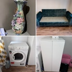 Tenants left contents Tenant moved out and left lots of items behind: double bed, single beds, tumble dryer, small freezer, small tables, couches, kitchen content. Full list available on request HA9 - removed for £450