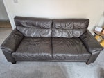 3 seater sofa 3 seater sofa.
Fair condition.
No fire label.
Tear underneath left hand arm rest. LU5 - removed for £70